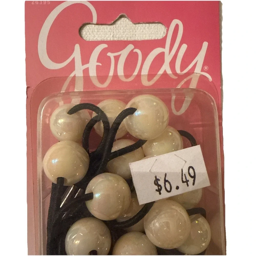 Goody Twin Bead‎ Ponytail Holders White 16 Count Discontinued VINTAGE HTF